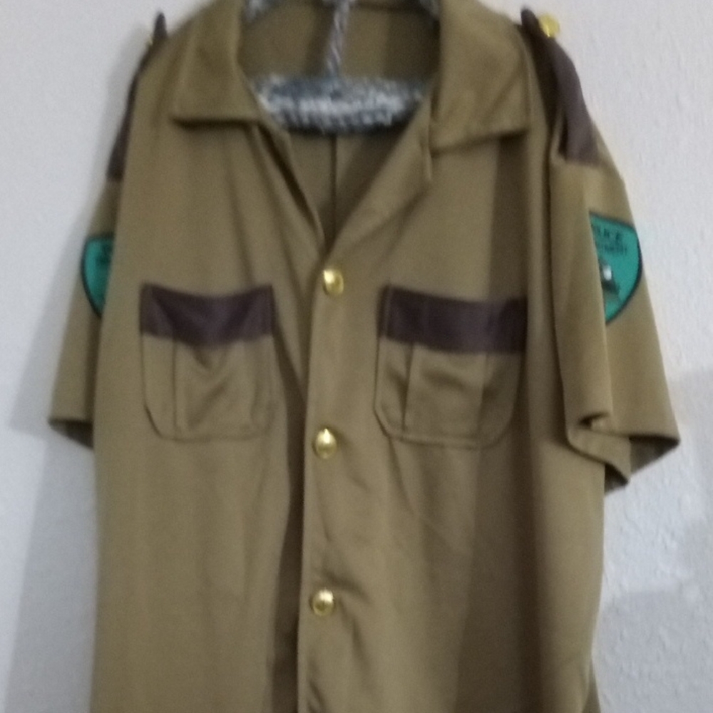 Womens Tan Short Sleeve Top an Shorts Costume